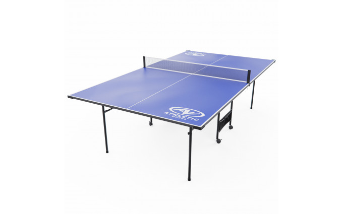 Теннисный стол DFC ATHLETIC, размер по стандарту ITTF 274 x 152 см, усиленный, с сеткой, складной Теннисный стол DFC ATHLETIC, размер по стандарту ITTF 274 x 152 см, усиленный, с сеткой, складной