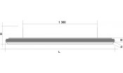 Лампа Evolution 3 секции ясень (ширина 600) (№2,фурнитура золото)